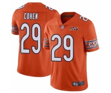 Men's Chicago Bears #29 Tarik Cohen Orange Alternate 100th Season Limited Football Jersey