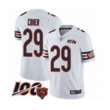 Men's Chicago Bears #29 Tarik Cohen White Vapor Untouchable Limited Player 100th Season Football Jersey