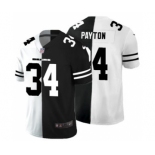 Men's Chicago Bears #34 Walter Payton Black V White Peace Split Vapor Untouchable Limited Football Jersey