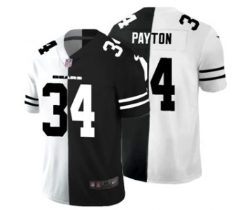 Men's Chicago Bears #34 Walter Payton Black V White Peace Split Vapor Untouchable Limited Football Jersey