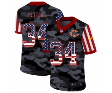 Men's Chicago Bears #34 Walter Payton Camo Flag Nike Limited Jersey