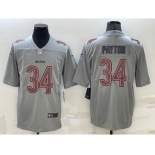 Men's Chicago Bears #34 Walter Payton Grey Atmosphere Fashion 2022 Vapor Untouchable Stitched Limited Jersey