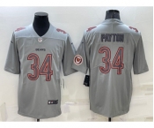 Men's Chicago Bears #34 Walter Payton LOGO Grey Atmosphere Fashion 2022 Vapor Untouchable Stitched Limited Jersey