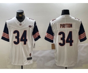 Men's Chicago Bears #34 Walter Payton Limited White Fashion FUSE Jersey