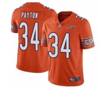 Men's Chicago Bears #34 Walter Payton Orange Alternate 100th Season Limited Football Jersey