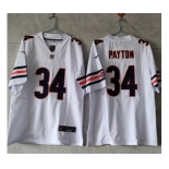 Men's Chicago Bears #34 Walter Payton White 2023 F.U.S.E. Vapor Untouchable Limited Stitched Football Jersey