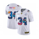 Men's Chicago Bears #34 Walter Payton White Multi-Color 2020 Football Crucial Catch Limited Football Jersey