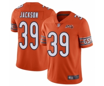 Men's Chicago Bears #39 Eddie Jackson Orange Alternate 100th Season Limited Football Jersey