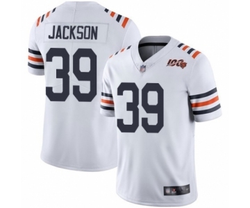 Men's Chicago Bears #39 Eddie Jackson White 100th Season Limited Football Jersey