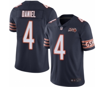 Men's Chicago Bears #4 Chase Daniel Navy Blue Team Color 100th Season Limited Football Jersey