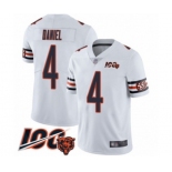 Men's Chicago Bears #4 Chase Daniel White Vapor Untouchable Limited Player 100th Season Football Jersey