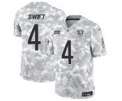 Men's Chicago Bears #4 D'Andre Swift 2024 F.U.S.E Arctic Camo Salute To Service Limited Stitched Football Jersey