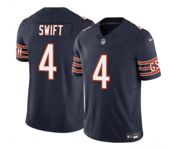 Men's Chicago Bears #4 D’Andre Swift Navy 2023 F.U.S.E. Vapor Football Stitched Jersey