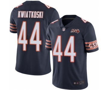 Men's Chicago Bears #44 Nick Kwiatkoski Navy Blue Team Color 100th Season Limited Football Jersey