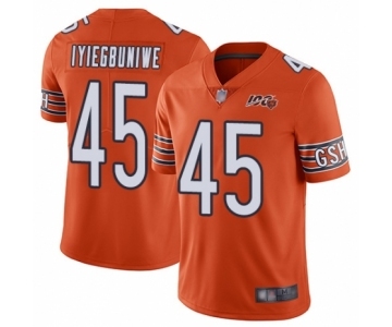 Men's Chicago Bears #45 Joel Iyiegbuniwe Orange Alternate 100th Season Limited Football Jersey