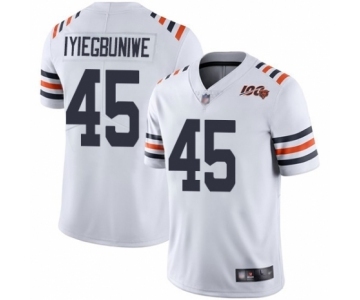 Men's Chicago Bears #45 Joel Iyiegbuniwe White 100th Season Limited Football Jersey