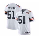 Men's Chicago Bears #51 Dick Butkus White 100th Season Limited Football Jersey