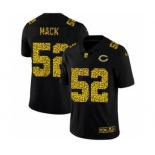 Men's Chicago Bears #52 Khalil Mack Black Leopard Print Fashion Vapor Limited Football Jersey