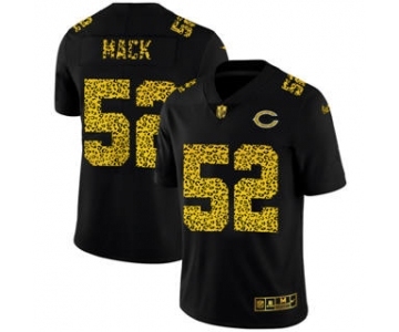 Men's Chicago Bears #52 Khalil Mack Black Leopard Print Fashion Vapor Limited Football Jersey