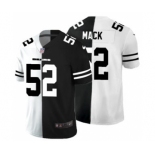 Men's Chicago Bears #52 Khalil Mack Black V White Peace Split Vapor Untouchable Limited Football Jersey