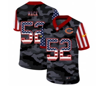 Men's Chicago Bears #52 Khalil Mack Camo Flag Nike Limited Jersey