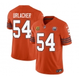 Men's Chicago Bears #54 Brian Urlacher Orange 2023 F.U.S.E. With 4-star C PatchThrowback Limited Football Stitched Game Jersey