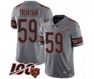 Men's Chicago Bears #59 Danny Trevathan Limited Silver Inverted Legend 100th Season Football Jersey