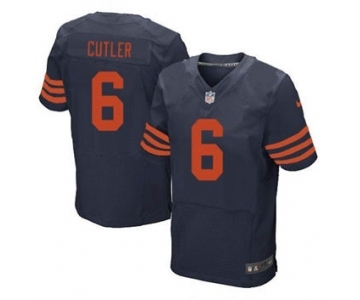 Men's Chicago Bears #6 Jay Cutler 1940s Navy Blue Throwback Stitched Football Jersey