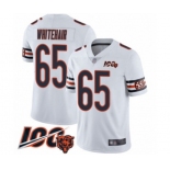 Men's Chicago Bears #65 Cody Whitehair White Vapor Untouchable Limited Player 100th Season Football Jersey