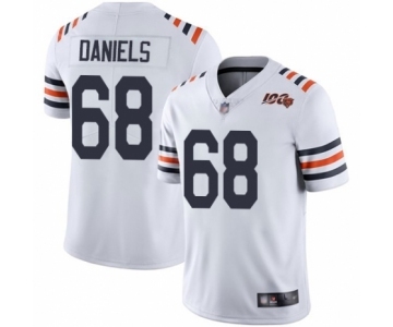 Men's Chicago Bears #68 James Daniels White 100th Season Limited Football Jersey