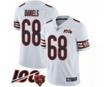 Men's Chicago Bears #68 James Daniels White Vapor Untouchable Limited Player 100th Season Football Jersey