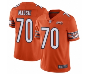 Men's Chicago Bears #70 Bobby Massie Orange Alternate 100th Season Limited Football Jersey