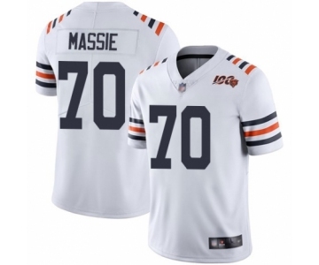 Men's Chicago Bears #70 Bobby Massie White 100th Season Limited Football Jersey