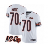 Men's Chicago Bears #70 Bobby Massie White Vapor Untouchable Limited Player 100th Season Football Jersey