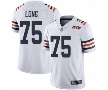 Men's Chicago Bears #75 Kyle Long White 100th Season Limited Football Jersey