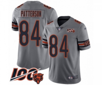 Men's Chicago Bears #84 Cordarrelle Patterson Limited Silver Inverted Legend 100th Season Football Jersey