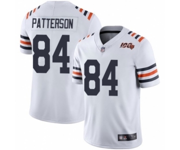 Men's Chicago Bears #84 Cordarrelle Patterson White 100th Season Limited Football Jersey