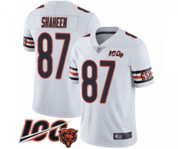 Men's Chicago Bears #87 Adam Shaheen White Vapor Untouchable Limited Player 100th Season Football Jersey