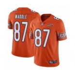 Men's Chicago Bears #87 Tom Waddle Orange Alternate 100th Season Limited Football Jersey