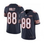 Men's Chicago Bears #88 Riley Ridley Navy Blue Team Color 100th Season Limited Football Jersey