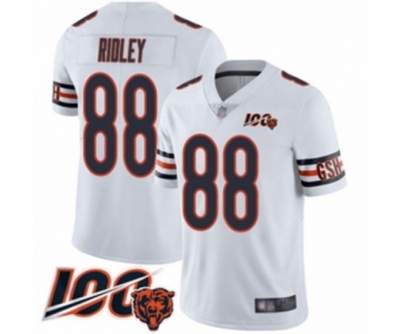 Men's Chicago Bears #88 Riley Ridley White Vapor Untouchable Limited Player 100th Season Football Jersey