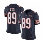 Men's Chicago Bears #89 Mike Ditka Navy Blue Team Color 100th Season Limited Football Jersey