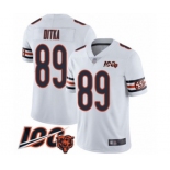 Men's Chicago Bears #89 Mike Ditka White Vapor Untouchable Limited Player 100th Season Football Jersey