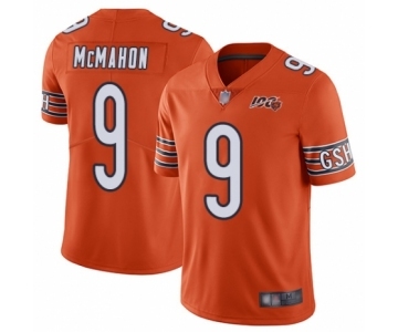 Men's Chicago Bears #9 Jim McMahon Orange Alternate 100th Season Limited Football Jersey