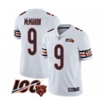 Men's Chicago Bears #9 Jim McMahon White Vapor Untouchable Limited Player 100th Season Football Jersey