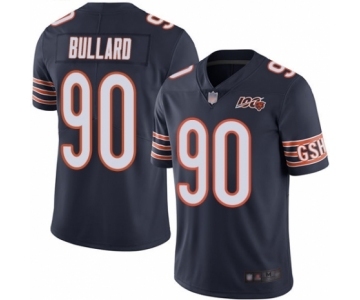 Men's Chicago Bears #90 Jonathan Bullard Navy Blue Team Color 100th Season Limited Football Jersey