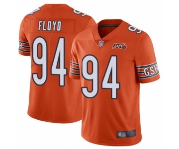 Men's Chicago Bears #94 Leonard Floyd Orange Alternate 100th Season Limited Football Jersey