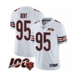 Men's Chicago Bears #95 Richard Dent White Vapor Untouchable Limited Player 100th Season Football Jersey