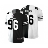 Men's Chicago Bears #96 Akiem Hicks Black V White Peace Split Vapor Untouchable Limited Football Jersey