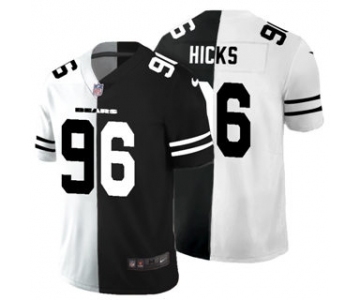 Men's Chicago Bears #96 Akiem Hicks Black V White Peace Split Vapor Untouchable Limited Football Jersey